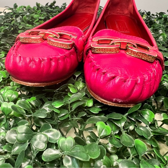 Coach Women's Pink Loafers with Gold Accents, Size: 6.5 - Picture 6 of 10
